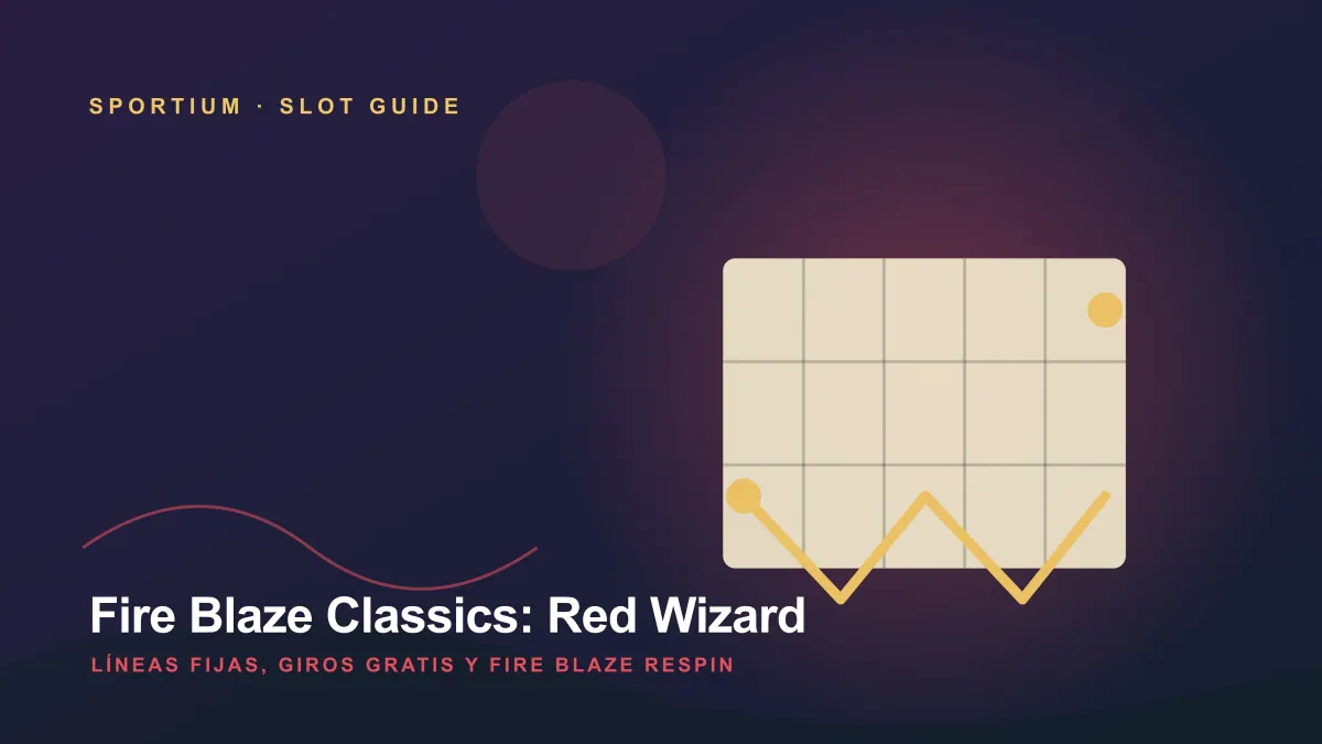 Fire Blaze Classics: Red Wizard: símbolos sobre un fondo temático