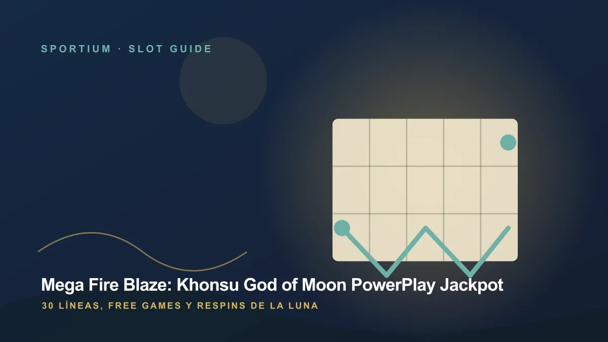 Mega Fire Blaze: Khonsu God of Moon PowerPlay Jackpot: símbolos sobre un fondo temático