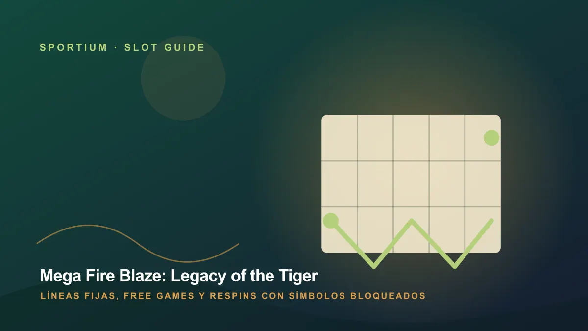 Mega Fire Blaze: Legacy of the Tiger: símbolos sobre un fondo temático